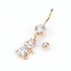 Belly Button Ring – Zircon Cat Navel Piercing | Jewelé