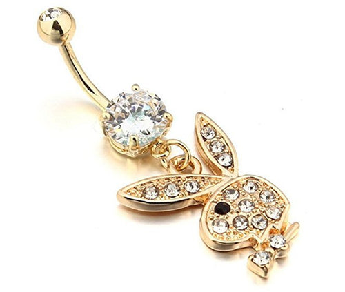 Belly Button Ring – Crystal Bunny Navel Piercing | Jewelé
