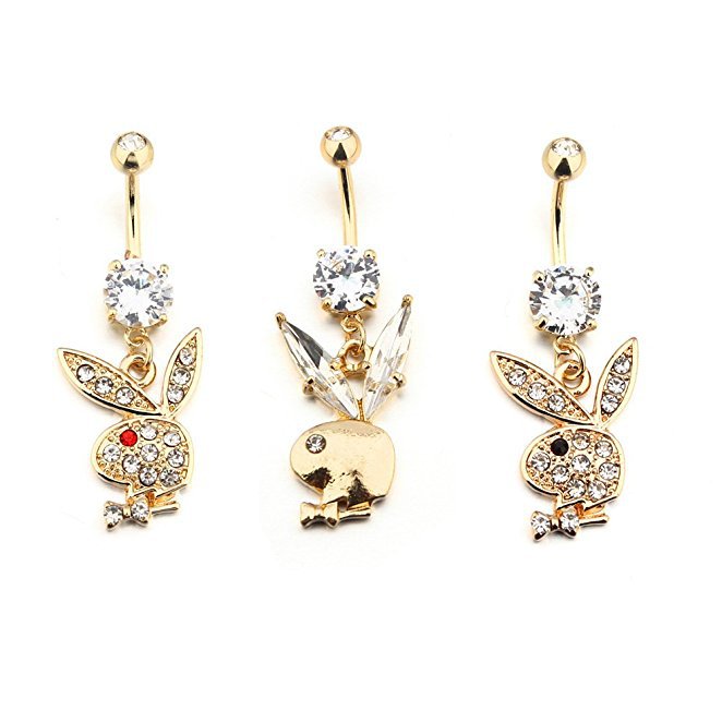 Belly Button Ring – Crystal Bunny Navel Piercing | Jewelé
