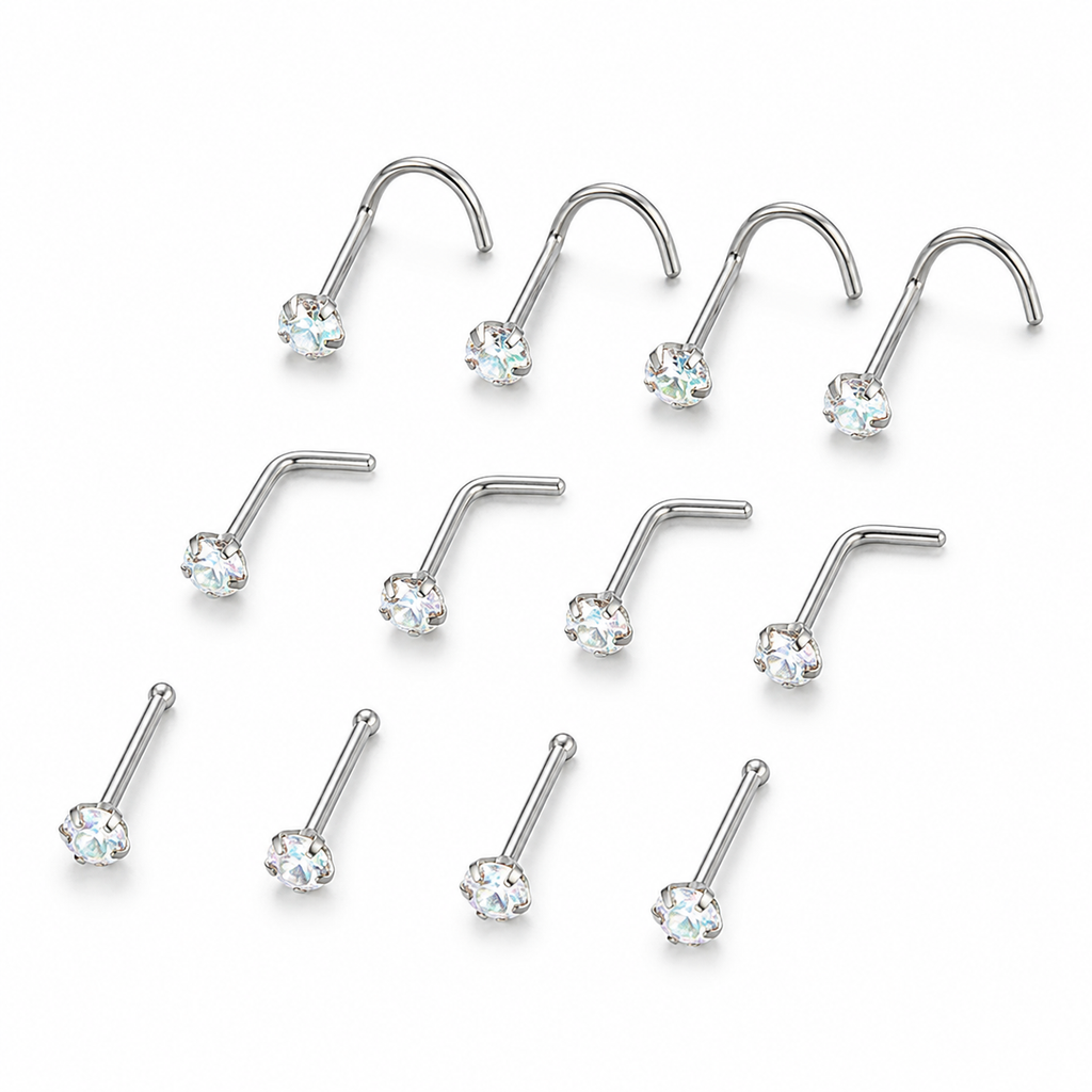 Nose Stud – Zircon Stainless Steel Piercing | Jewelé