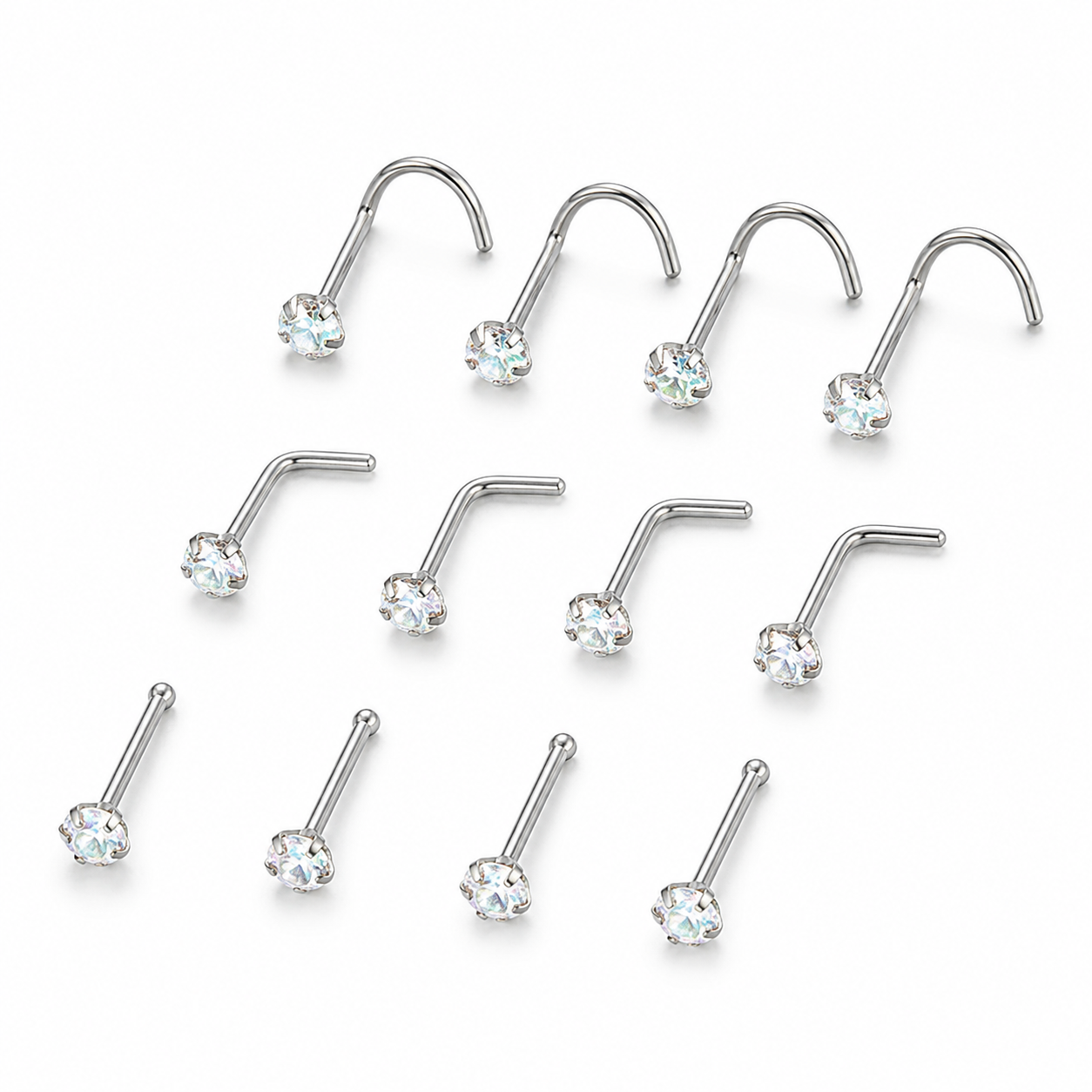 Nose Stud – Zircon Stainless Steel Piercing | Jewelé