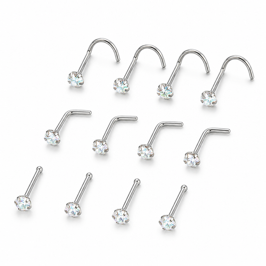 Nose Stud – Zircon Stainless Steel Piercing | Jewelé