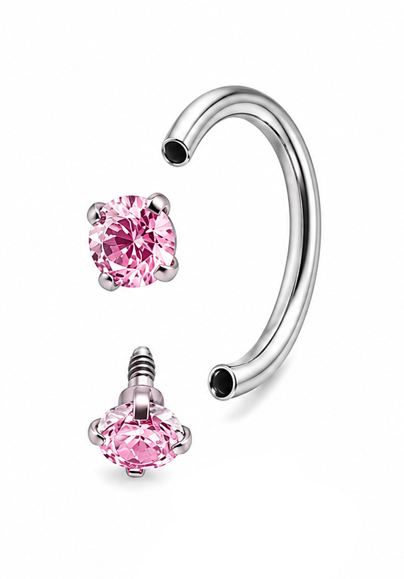 Nose Ring – 18K Diamond Horseshoe Stainless Steel | Jewelé