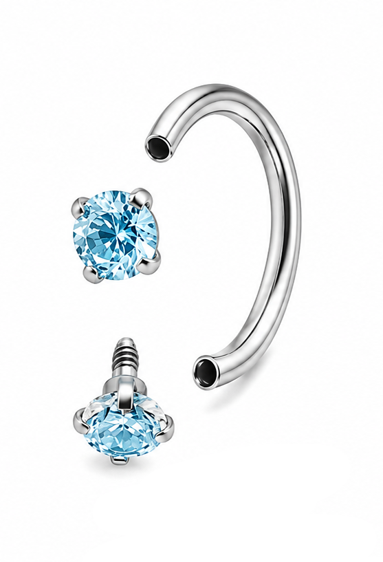Nose Ring – 18K Diamond Horseshoe Stainless Steel | Jewelé