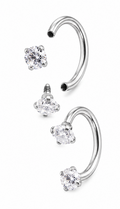 Nose Ring – 18K Diamond Horseshoe Stainless Steel | Jewelé