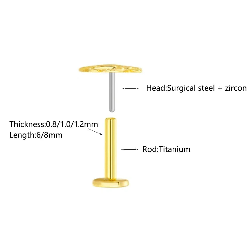 Nose Stud – Titanium Flower Piercing Jewelry | Jewelé