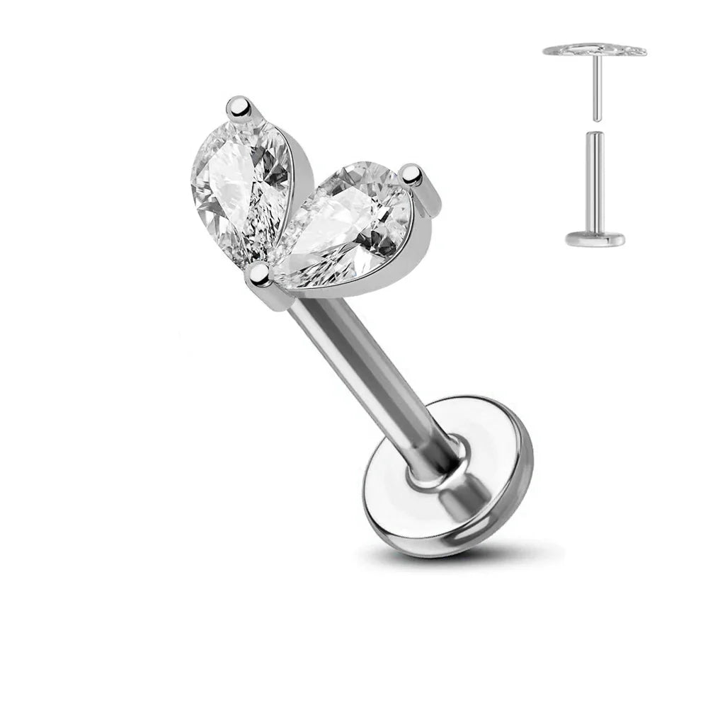 Nose Stud – Titanium Flower Piercing Jewelry | Jewelé