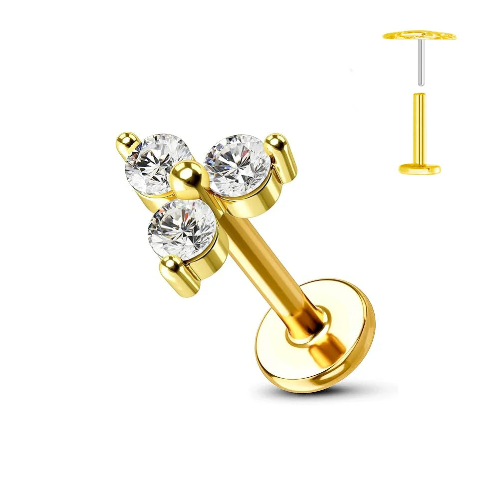 Nose Stud – Titanium Flower Piercing Jewelry | Jewelé