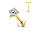 Nose Stud – Titanium Flower Piercing Jewelry | Jewelé