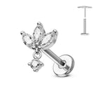 Nose Stud – Titanium Flower Piercing Jewelry | Jewelé