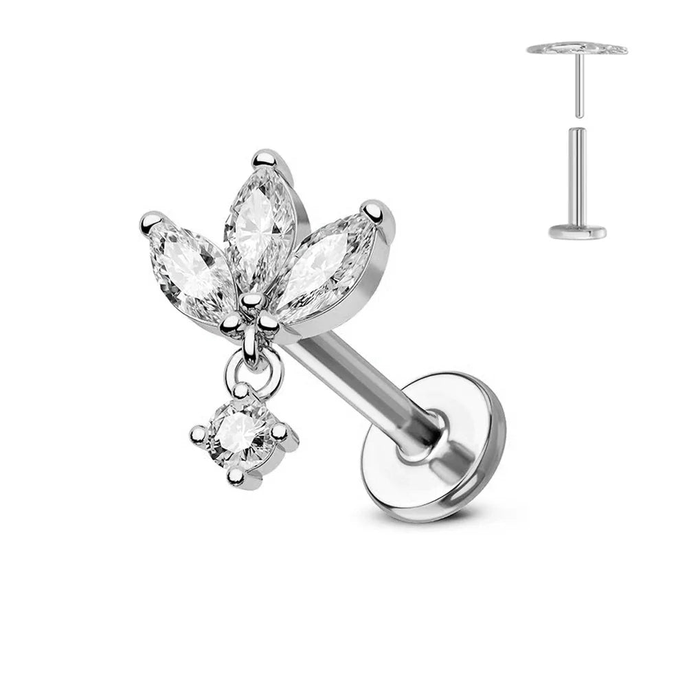 Nose Stud – Titanium Flower Piercing Jewelry | Jewelé