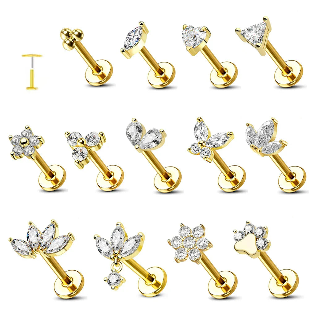 Nose Stud – Titanium Flower Piercing Jewelry | Jewelé