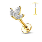 Nose Stud – Titanium Flower Piercing Jewelry | Jewelé