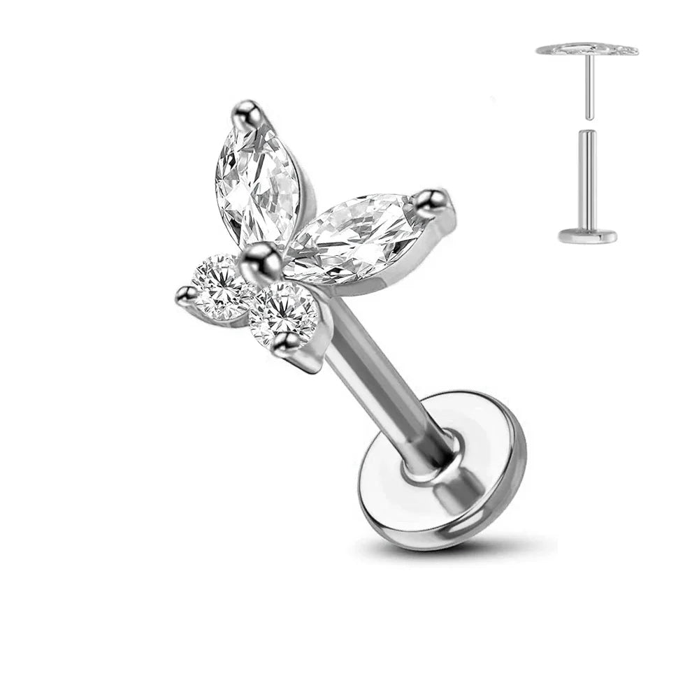 Nose Stud – Titanium Flower Piercing Jewelry | Jewelé