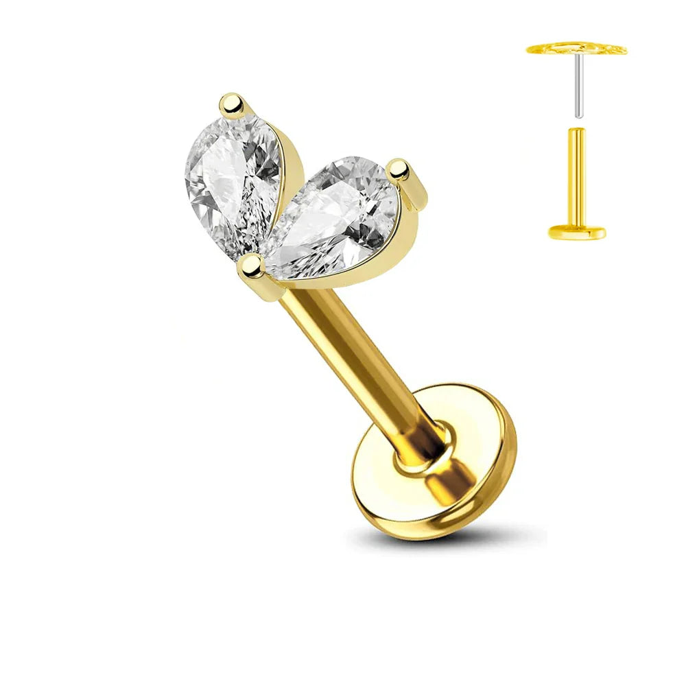 Nose Stud – Titanium Flower Piercing Jewelry | Jewelé
