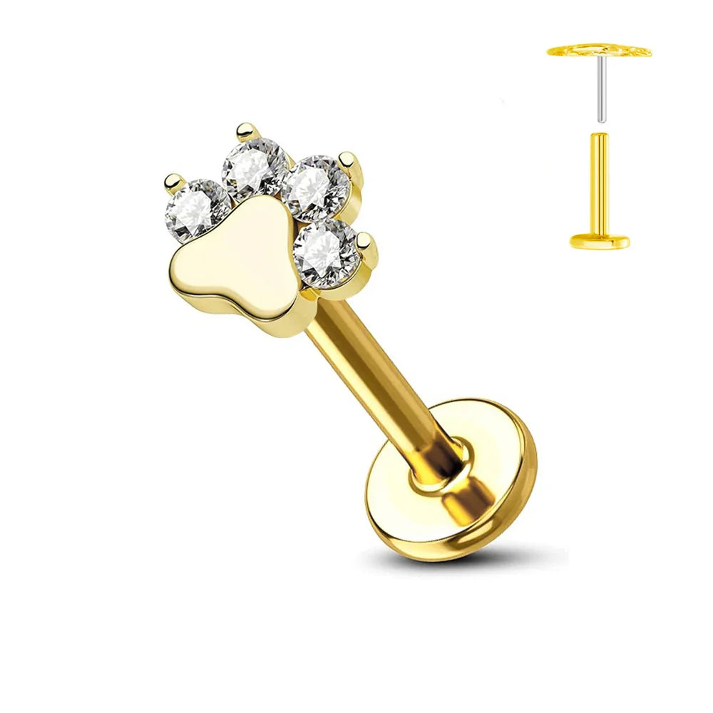 Nose Stud – Titanium Flower Piercing Jewelry | Jewelé