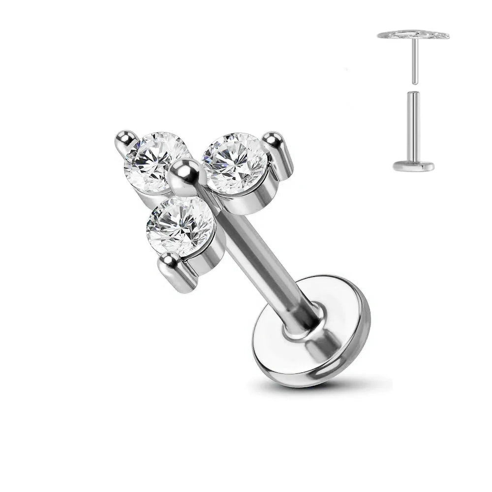Nose Stud – Titanium Flower Piercing Jewelry | Jewelé