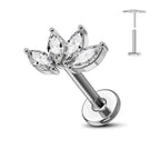 Nose Stud – Titanium Flower Piercing Jewelry | Jewelé