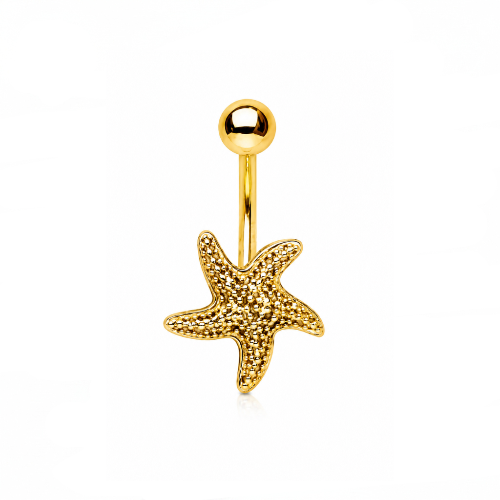 Belly Button Ring – Gold Plated Starfish Navel | Jewelé