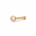 Nose Stud – 14K Gold CZ Nose Bone Ring | Jewelé