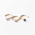 Nose Ring – 14K Yellow Gold Prong Gem Screw | Jewelé