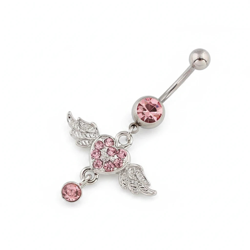 Belly Button Ring – Heart & Gem Navel Piercing | Jewelé